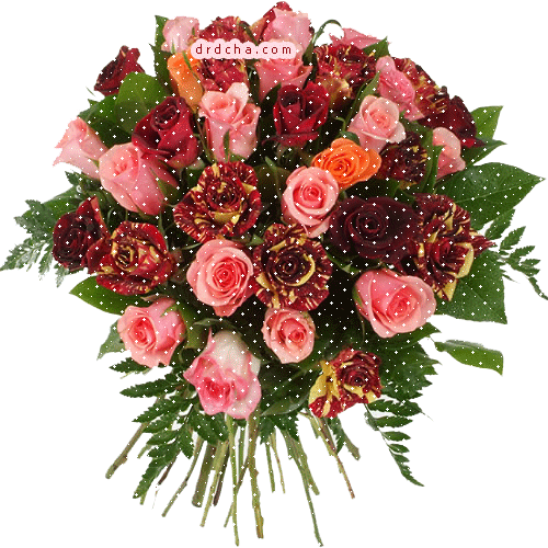 Joyeux Anniversaire Bouquet De Fleurs Image Animated Gif