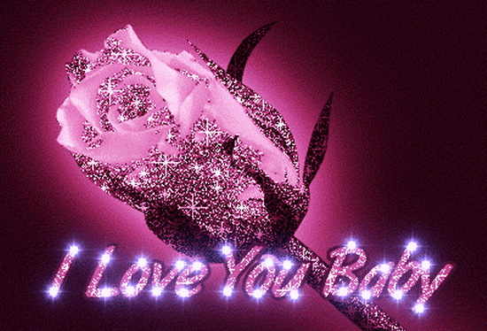 Rose Glitter I Love You Baby Image Animated Gif