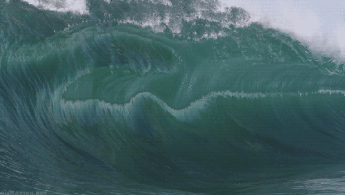 Enorme Vague Eau Mer Ocean Image Animated Gif