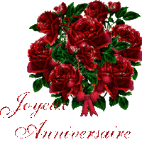 Joyeux Anniversaire Bouquet De Roses Blanches Fleurs Image Gif Anime